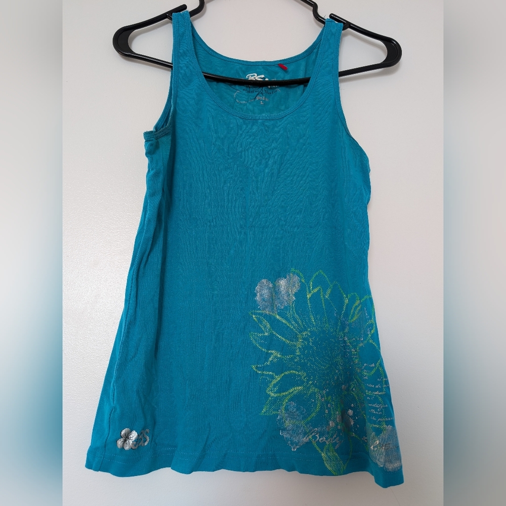 🌼5/20$🌼Essentials Teal Sunflower Tank Top